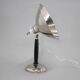 Lampe de table industrielle en chrome et bois des années 1950 avec interrupteur en céramique, Tchécoslovaquie