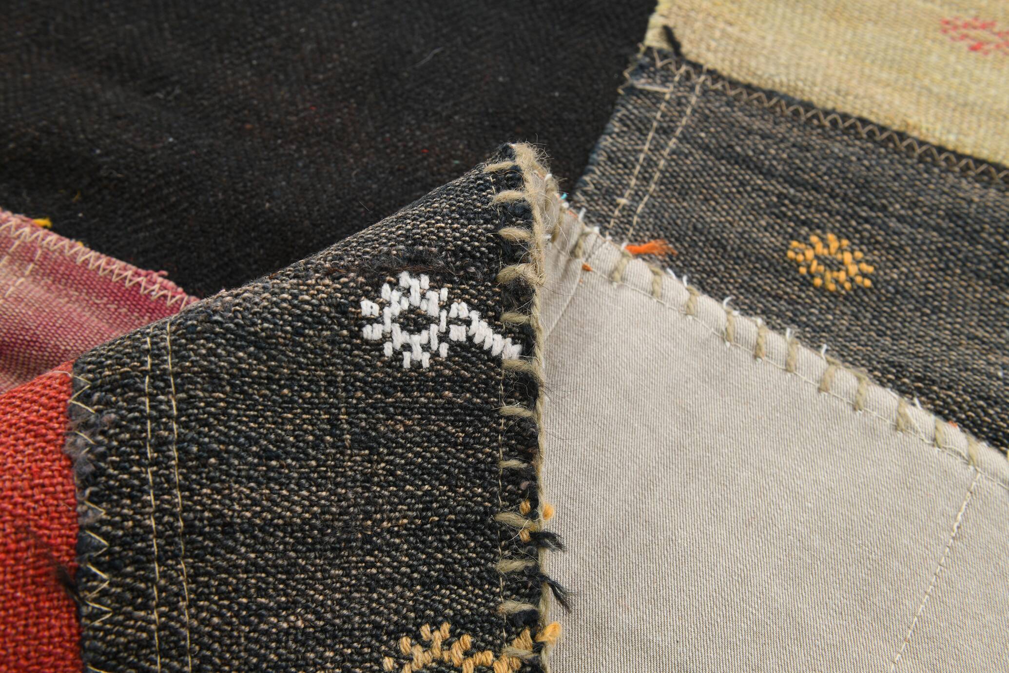 6x8 Multicolor Traditional Handmade Turkish Kilim Rug, 192x238Cm