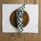 Bistro napkin, green checks