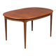 Table à manger vintage ovale en noyer 1960 Suède