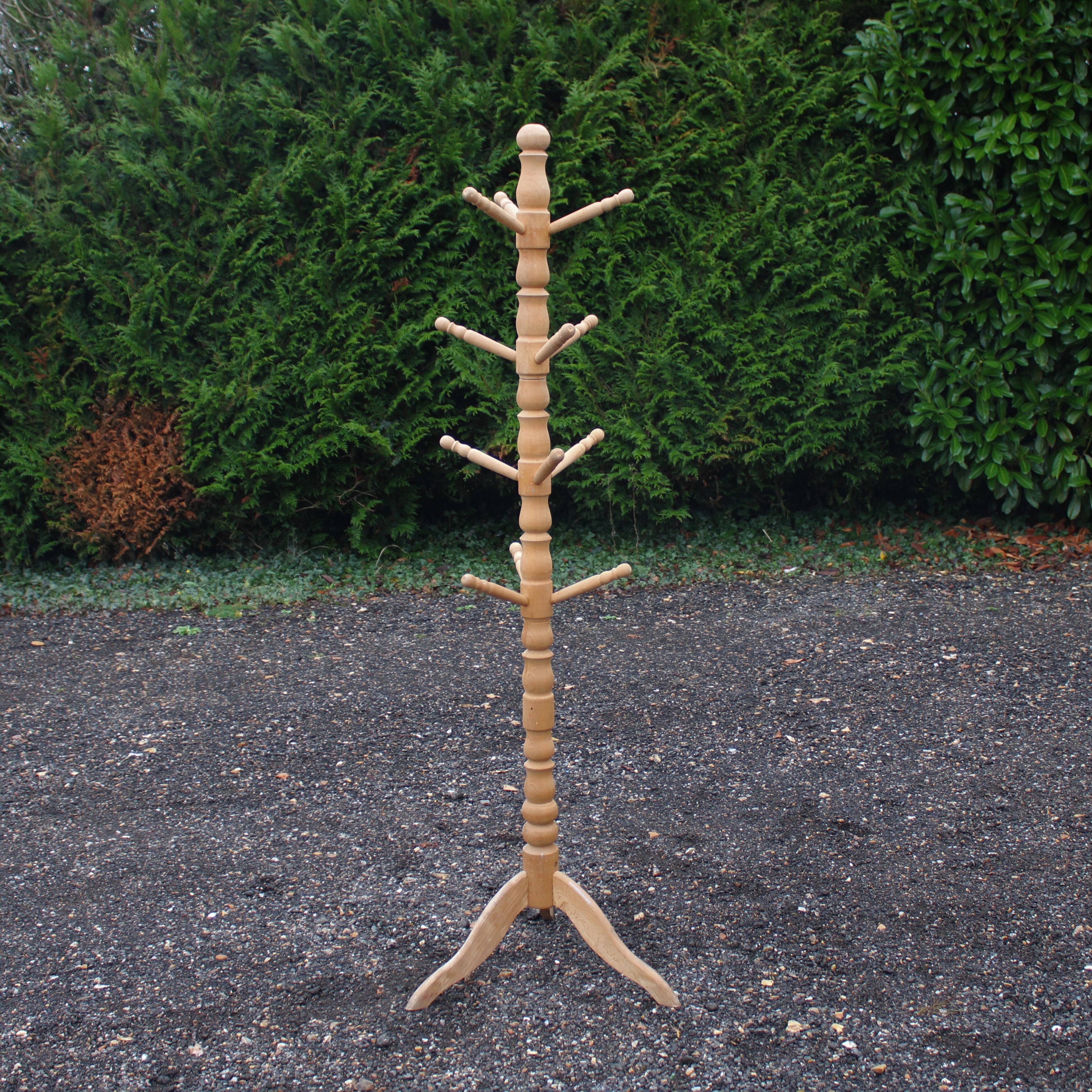 Wooden coat rack