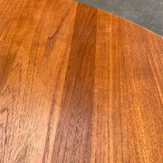 Large Danish brutalist coffee table in solid teak, 1960s.