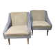 Vintage two-tone armchairs from the 60s in wool