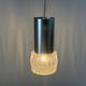 Glass ceiling light with a metal frame, 1960s, Germany