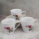 Cups and saucers porcelain flowers