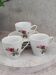 Cups and saucers porcelain flowers