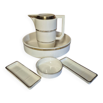 antique ceramic toilet set 5 pieces Choisy-le-Roi ironstone