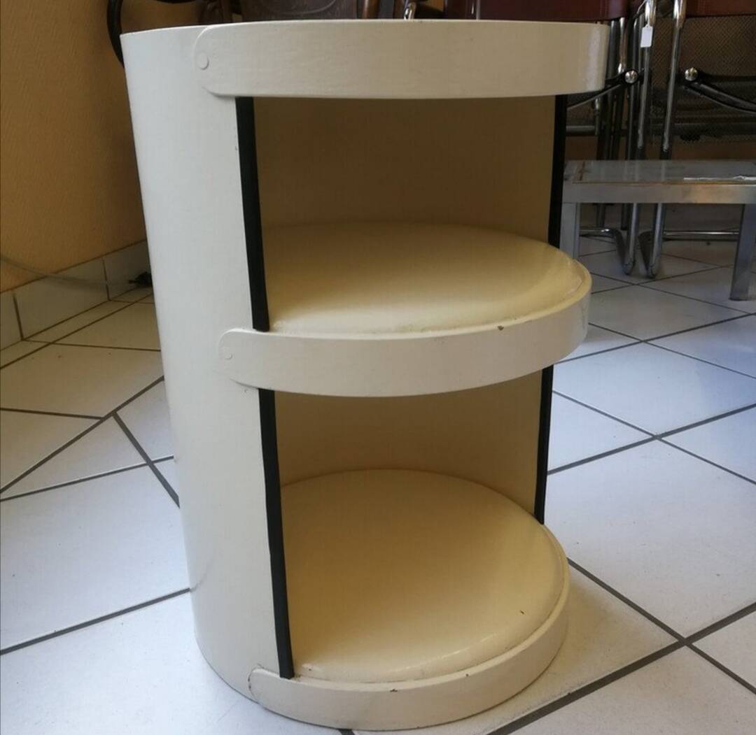 Vintage cardboard bedside table designed by Jean-Louis Avril from the 60s