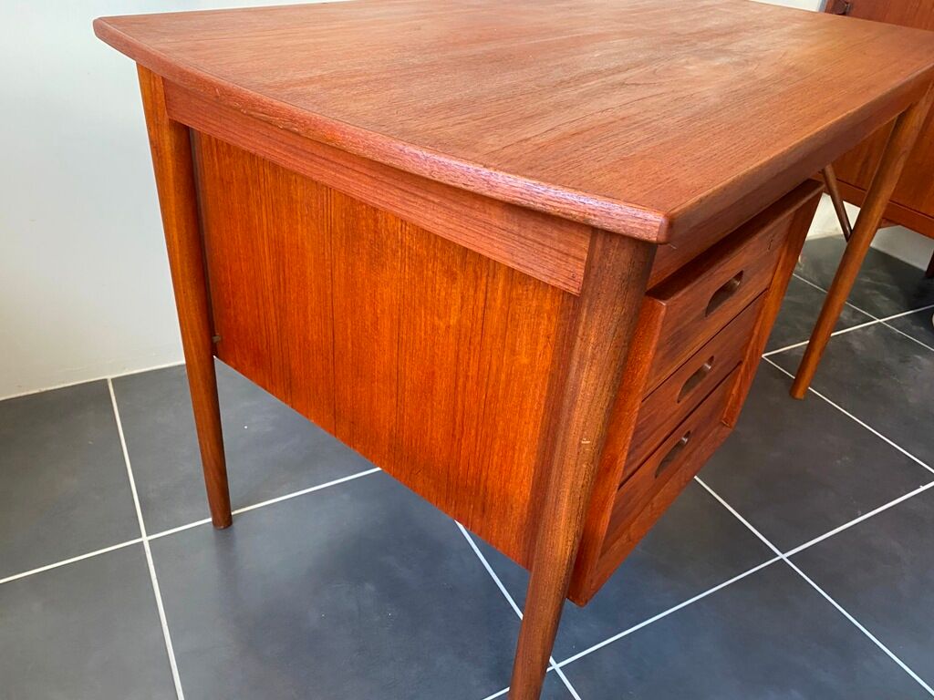 Scandinavian desk teak danish design 3 vintage drawers from the 60s
