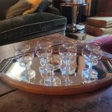 Set of 9 vintage champagne glasses in fine glass