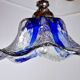 Flower chandelier Murano Mazzega, blue glass, Italy, 1970