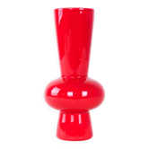 Red ceramic vase, Danish design, 1970s, made in Denmark