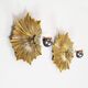 Rare set of 1950s bronze sunburst wall lamps – Germany 1950s