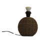 Vintage wicker and ceramic lamp – 1970s – Natural bohemian lamp