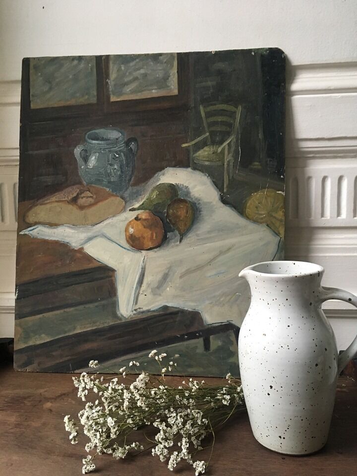 Painting old still life oil