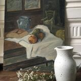 Painting old still life oil