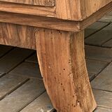 Art Deco chest of drawers in raw walnut burl