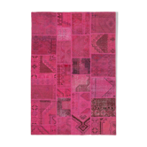 Handmade Anatolian Vintage 172 cm x 250 cm Pink Patchwork Rug