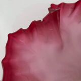 Handkerchief-shaped lampshade in purple-colored glass