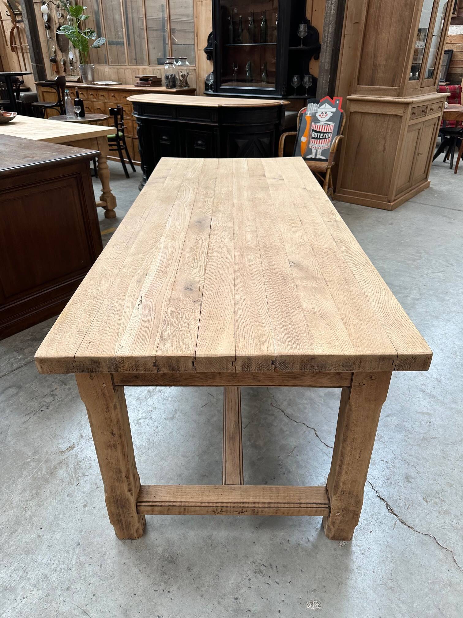 Solid oak farmhouse table