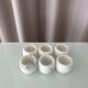 Vintage White Marble Napkin Rings – Set of 6 – Original Box
