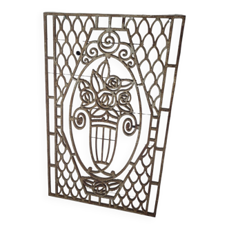 Ancienne grille en fonte, 90×55 cms