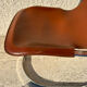 Pair of leather and chromed metal chairs year 70
