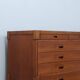 Italian Mid-Century Rationalist Walnut Multi-Drawer sideboard 1970s