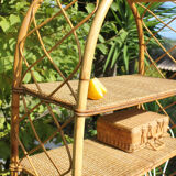 Vintage rattan bookcase
