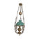Suspension 19th bronze and green opaline