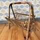 Vintage magazine holders light rattan