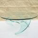 Propeller glass coffee table