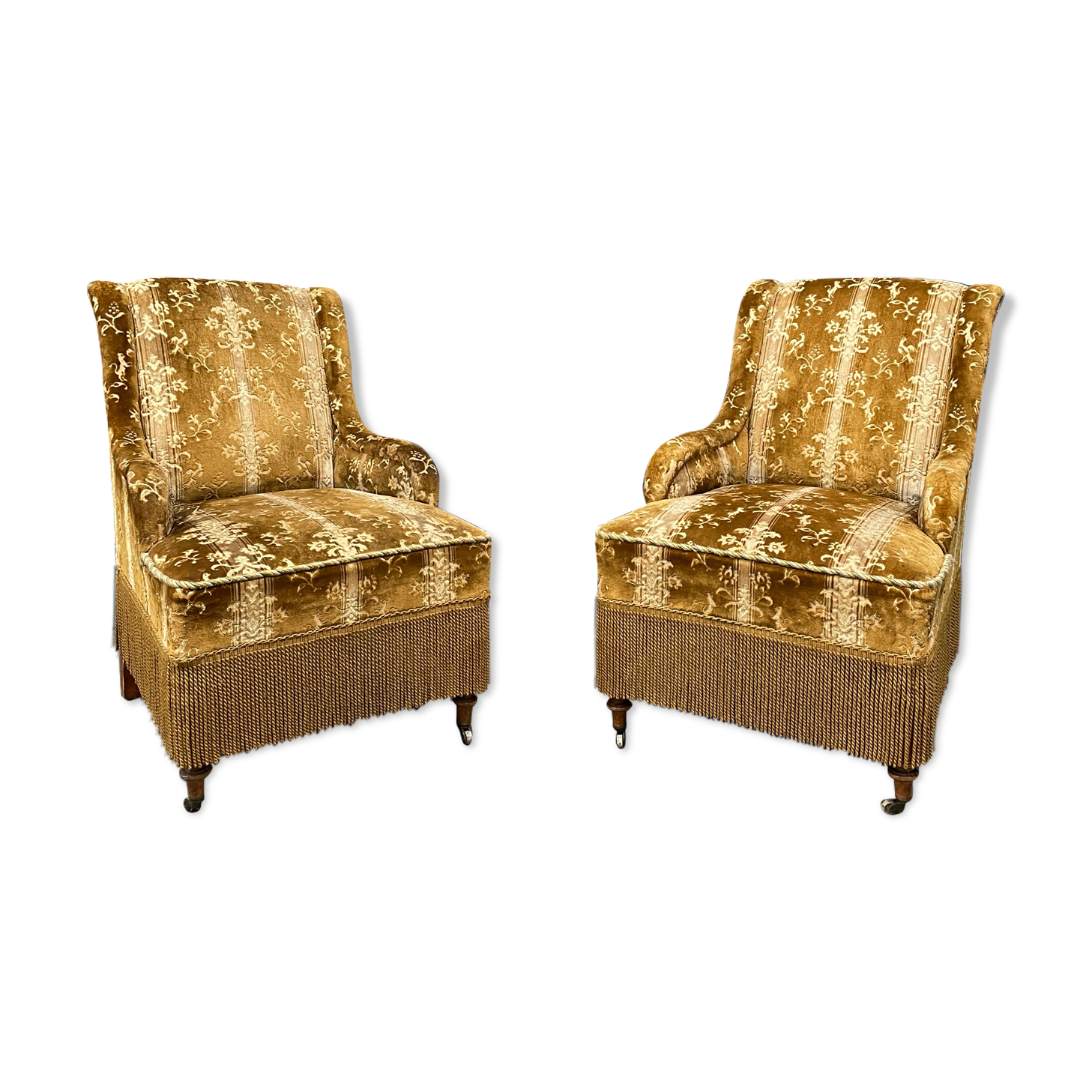 Set of two Victorian ladies armchairs from France 19th century