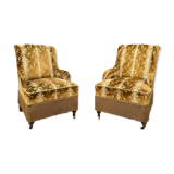 Set of two Victorian ladies armchairs from France 19th century
