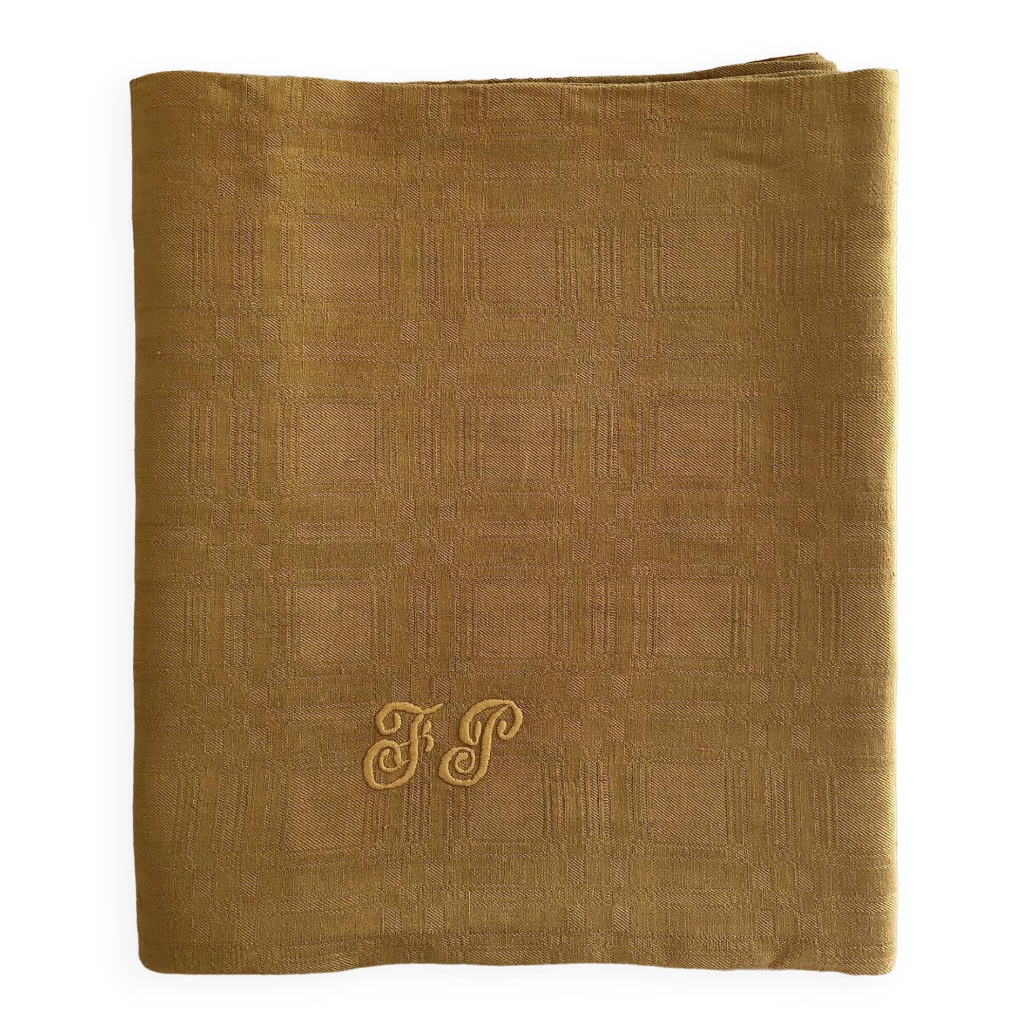 Nappe damassée feuillages Colombine®, ivoire