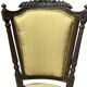 Queen's chair in Louis XVI style, wood and fabric, late 19th century.