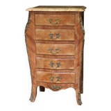 Adorable small veneered chest of drawers.