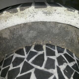 Table low pedestal 1950/70 in tiled concrete