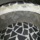 Table low pedestal 1950/70 in tiled concrete