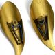 Two original Mid Century Modern brass sconces