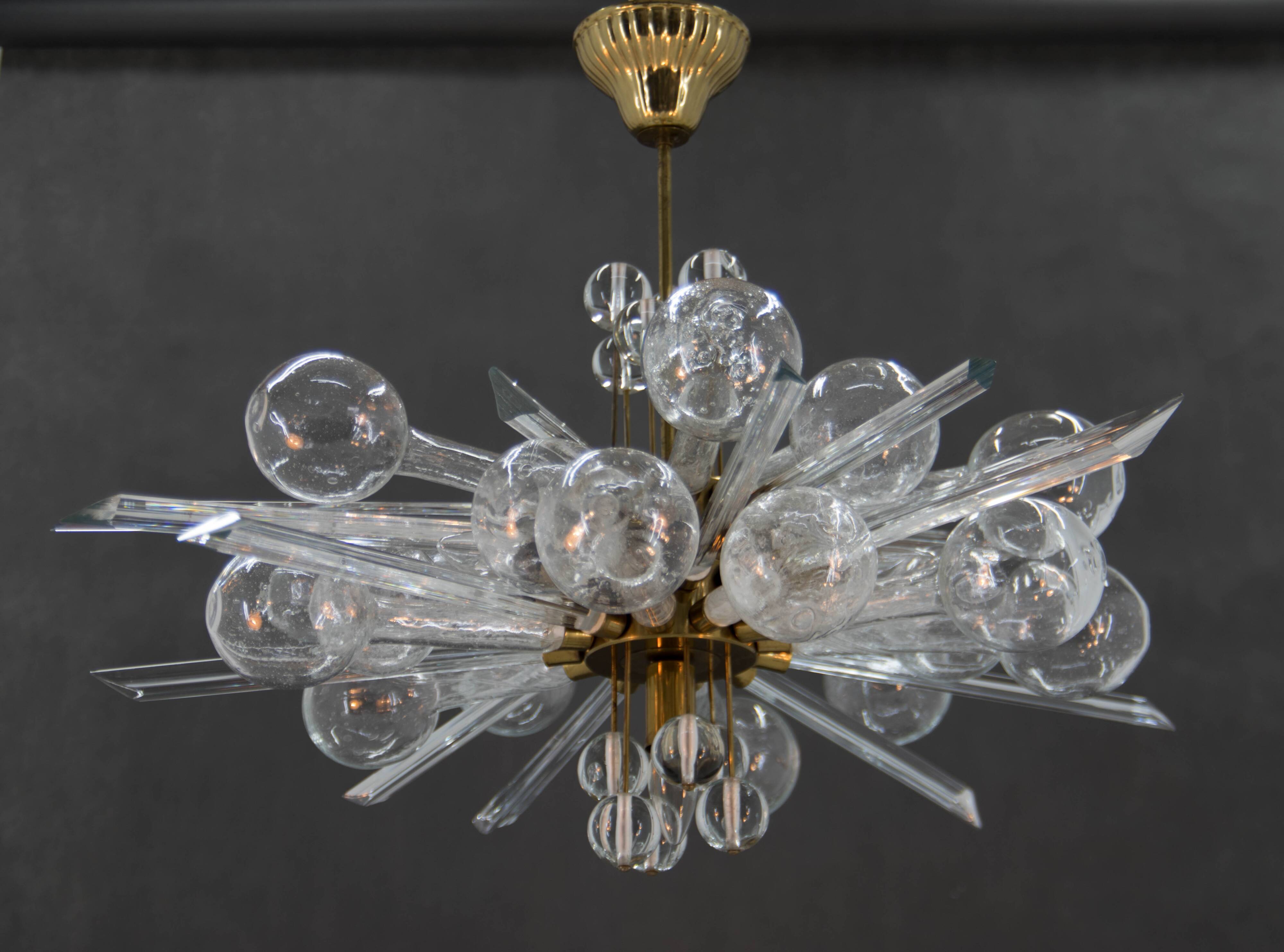 Extraordinary Art and Design Chandelier by Rene Roubicek, 1960s