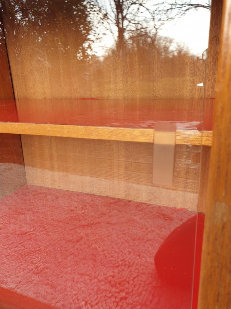 Sideboard 1960 diamond marquetry and showcase 180x45