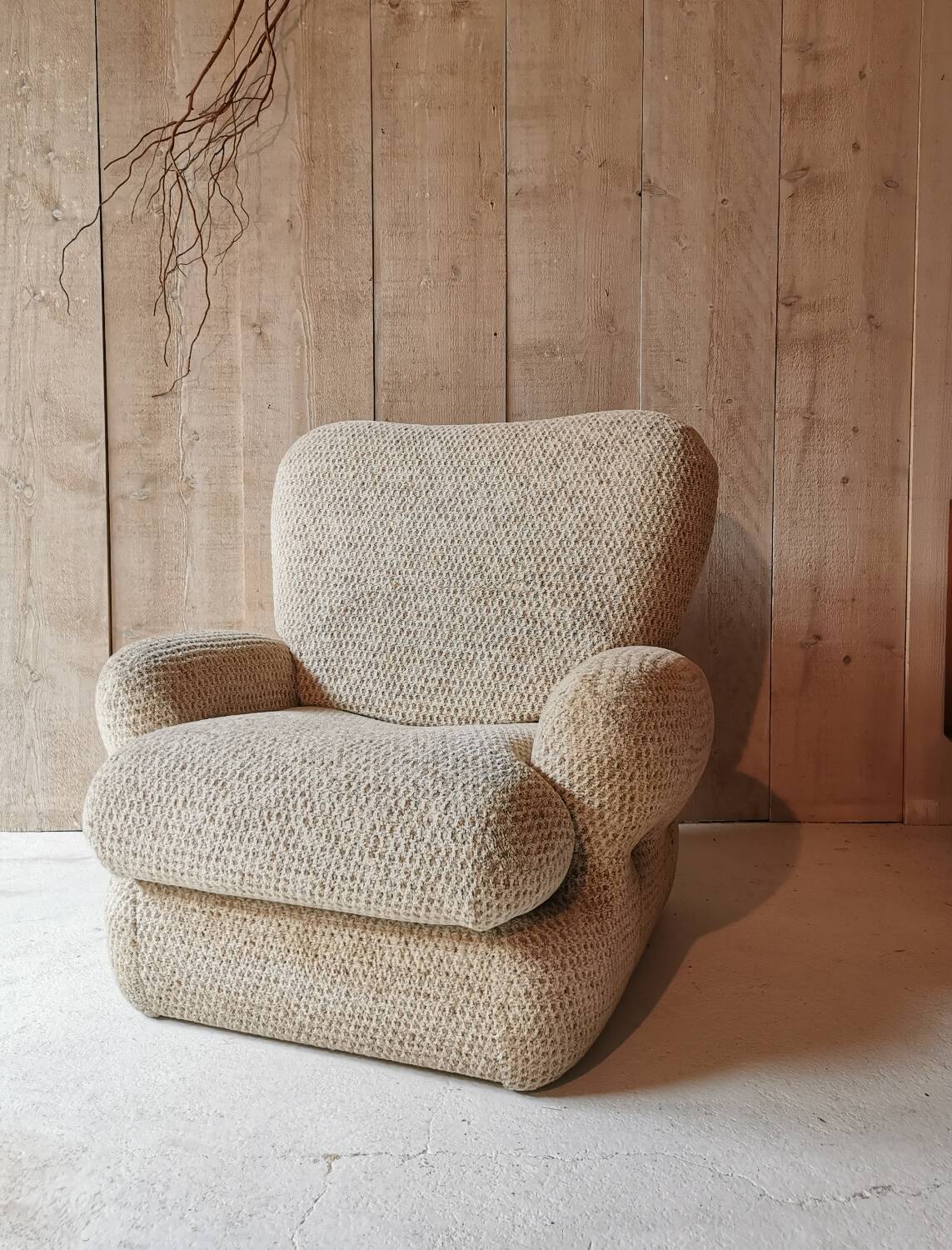 Tweed armchair