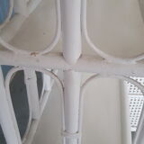 White rattan library.