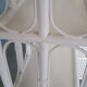 White rattan library.