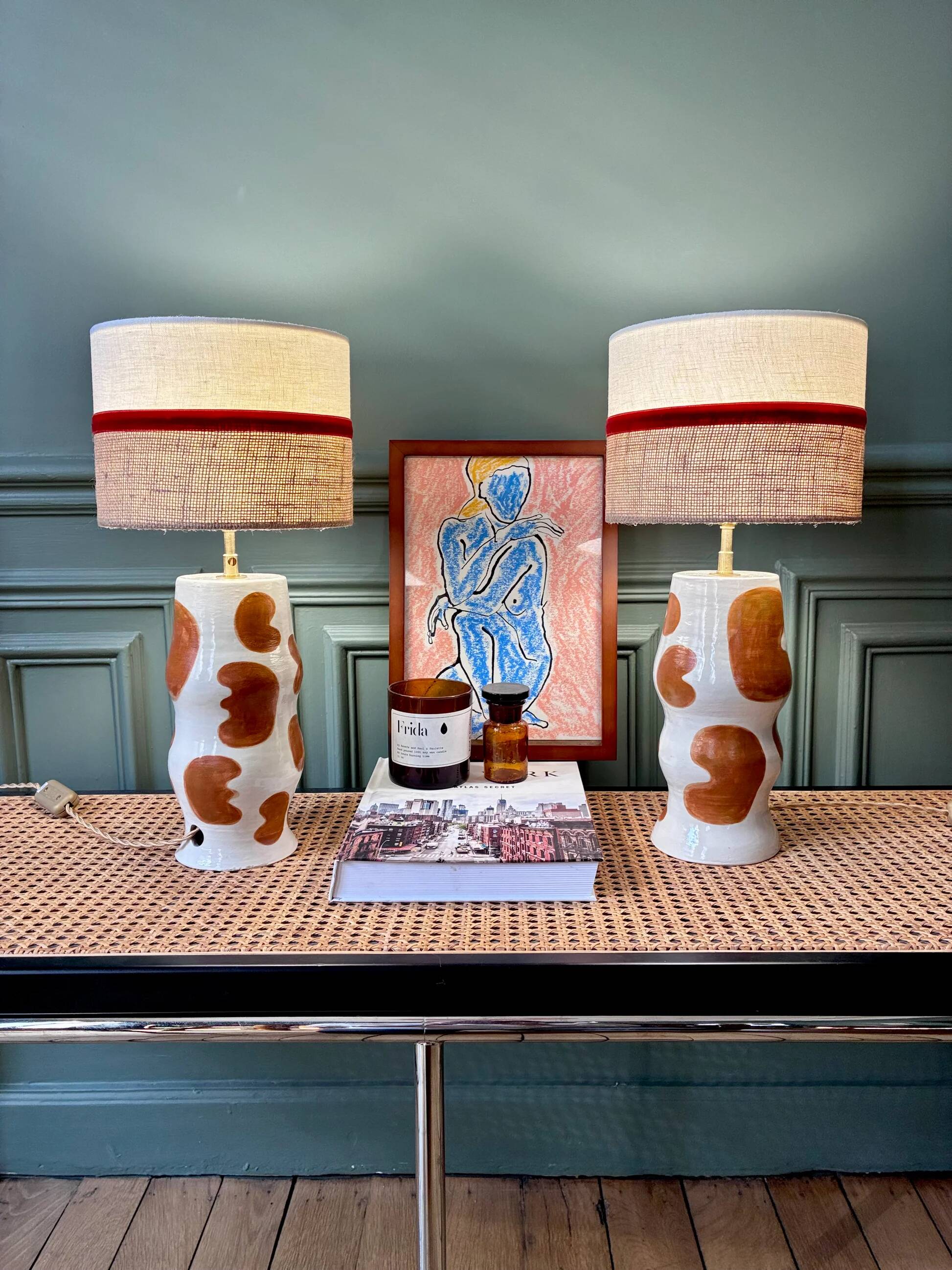 "Initial" SPOT x ATOME ceramic lamp pair - 2026 (Havana)