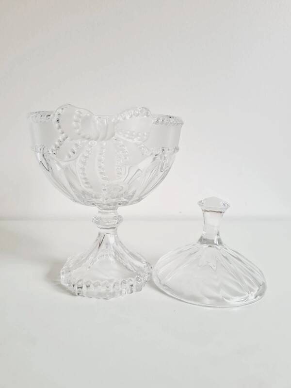 Bonbonnière vintage Evita en cristal - années 1970