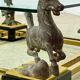 Old brass and gilded bronze table horses design from the 70s vintage Horses
