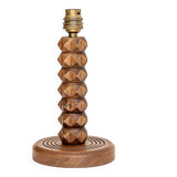 Lamp base in oak or walnut wood, 60s