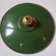 Old workshop pendant light green enameled sheet metal 1930